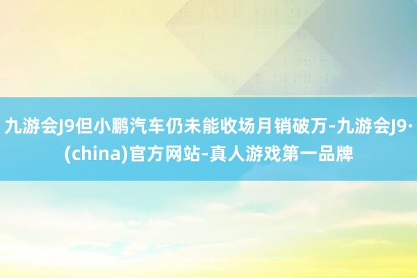 九游会J9但小鹏汽车仍未能收场月销破万-九游会J9·(china)官方网站-真人游戏第一品牌