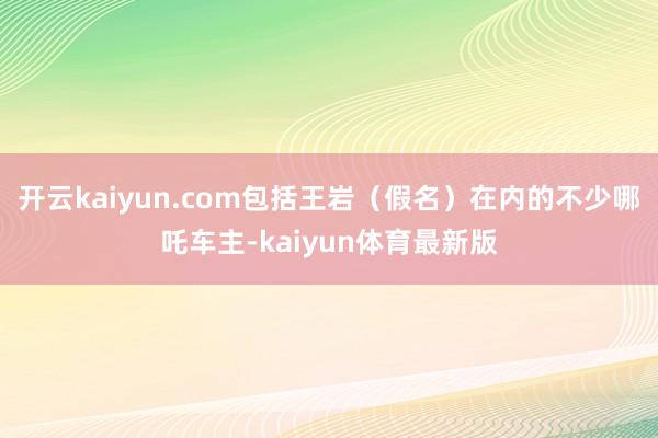 开云kaiyun.com包括王岩(假名)在内的不少哪吒车主-kaiyun体育最新版