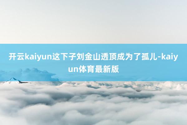 开云kaiyun这下子刘金山透顶成为了孤儿-kaiyun体育最新版